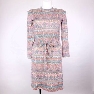 Vintage Carillon Mosaic Print Dress